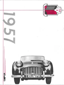De colección 1957 Triumph TR 3 folleto de ventas lista de precios sobre y carta de envío - Imagen 1 de 9