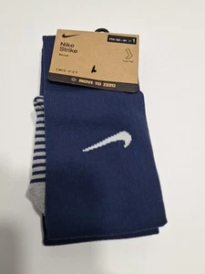 NEW ONE PAIR NIKE STRIKE SOCCER KNEE HIGH SOCKS DRI FIT UNISEX 13C-3Y NAVY - Picture 1 of 3