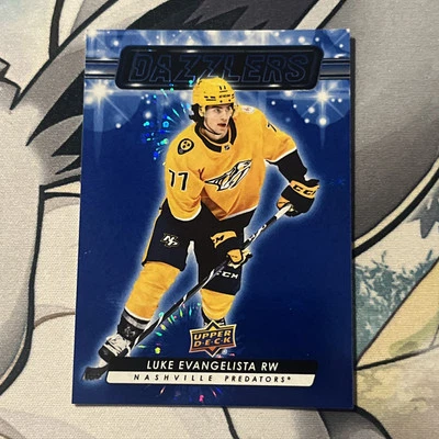 NHL Card-Luke Evangelista-Blue Dazzlers-UD2 2023-24-Predators  - Image 1 of 2