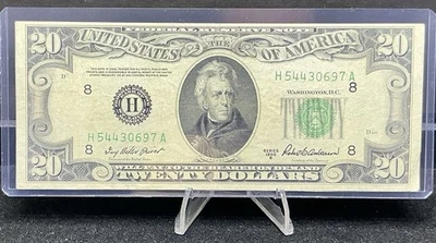 1950B  Twenty $20 Dollar Federal Reserve Banknote - St Louis H54430697A Z216 - Image 1 of 2