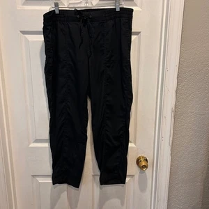 Old Navy Women's Large Black Lyocell Drawstring Waist Pants Boho Athleisure - Picture 1 of 8