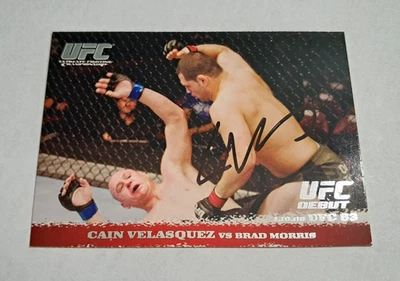 2009 Topps UFC Round 1 CAIN VELASQUEZ IP in person AUTO SIGNED RC - Image 1 of 2