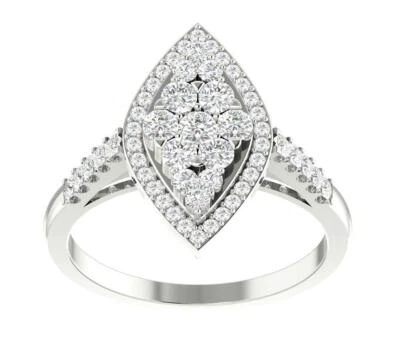 SI1 G Round Cut 1.10 Ct Diamond Solitaire Ring Engagement 14k Solid Gold 18.40MM - Image 1 of 4