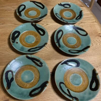 Living National Treasure Tatsuzo Shimaoka Set of 6 saucers US Including tariff - Image 1 of 2