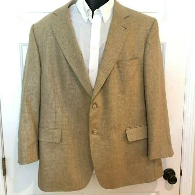 Casaco esportivo masculino Jos A Bank Signature Collection 2 botões marrom tweed seda 48R - Imagem 1 de 4