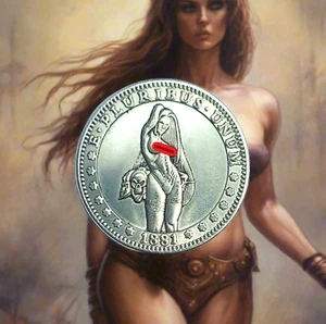 Sexy Dragon Girl - Novelty Coin - Foto 1 di 5