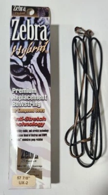 Zebra Hybrid Bowstring 57-7/8" TAN/BLK UX-2 - Image 1 of 2