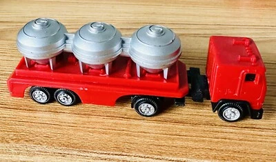 1/64 NEW RAY RED COE SEMI TRACTOR TRUCK VINTAGE PLASTIC TOY 5.5” LENGTH - Image 1 of 4