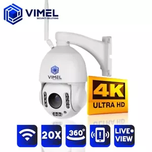 Wireless Security Camera ULTRA HD 4K WIFI LIVE Stream 24/7 Recording 20X Zoom - Picture 1 of 15