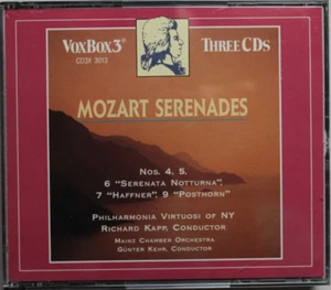 MOZART SERENADES NOS 4, 5, 6, 7 & 9 RICHARD KAPP [LIKE NEW CD] 3 DISC SET {123} - Picture 1 of 4