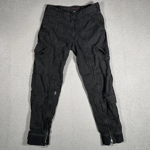 Polo Ralph Lauren Pants Mens 34x30 Black Paratrooper Flight Tactical Cargo Zip - Picture 1 of 19