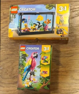 LEGO CREATOR: Fish Tank (31122) And Lego Pink Parrot (31144) - Image 1 of 2