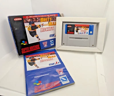 Brett Hull Hockey Super Nintendo, SNES  1994 Complete in Box with Manual  - Image 1 of 3
