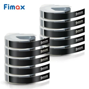 10PK For DYMO Organizer Xpress Label Maker 3D Embossing Tape 520109 Black 3/8" - Picture 1 of 11