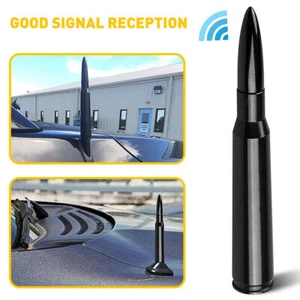 1X BLACK BULLET ANTENNA 50 CAL for CHEVROLET SILVERADO 1500/2500/3500/GMC SIERRA - Picture 1 of 14
