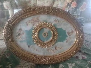 Spectacular multicolor ceiling medallion 43" X 32" X 2 .5" - Picture 1 of 1