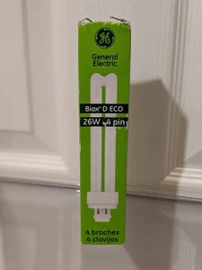 NEW - GE General Electric Biax D ECO 26W 4 PIN COMPACT LAMP BULB - Picture 1 of 10