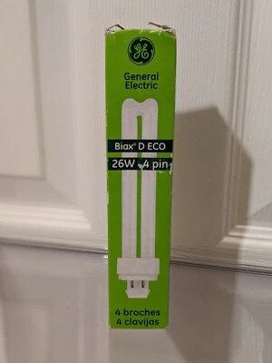 NEW - GE General Electric Biax D ECO 26W 4 PIN COMPACT LAMP BULB - Image 1 of 4