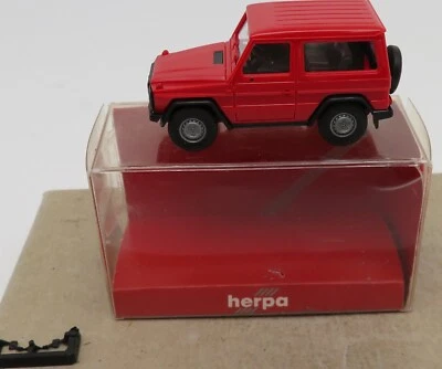 Micro Herpa Ho 1/87 Mercedes-benz MB G 300 Gé 4X4 Rosso #2076 IN Box - Immagine 1 di 4