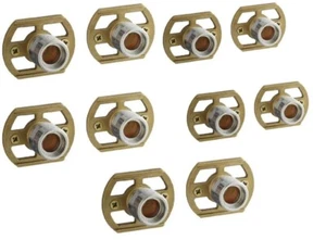 5 PARES DE BARRA VÁLVULA DE DUCHA PROFESIONAL FIJACIÓN RÁPIDA FÁCIL AJUSTE KIT SOPORTES DE PARED - Imagen 1 de 3
