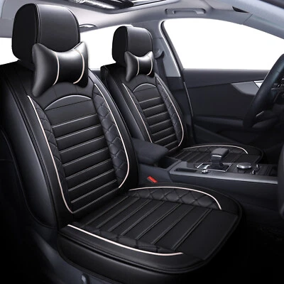 Juego completo de funda de asiento de coche 5 asientos delantera trasera para Chevrolet Malibu Impala 2000-2023 Foto 1 de 4