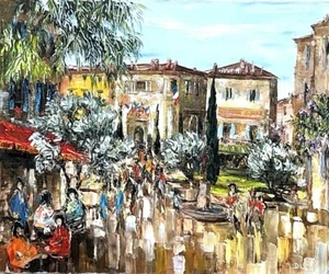 DUAIV OIL ON CANVAS - Picture 1 of 2