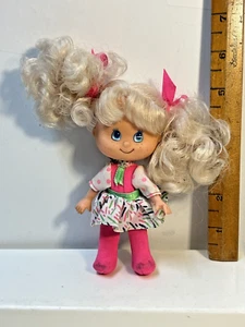 Vintage TNT Sweet Scents Doll 5" White Hair Blue Eyes Pigtails - Picture 1 of 7