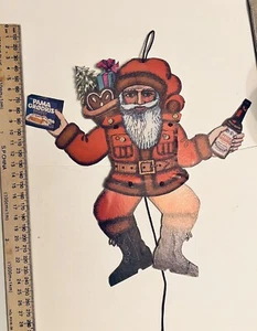 Vintage RARE Jumping Jack Pull String Santa Paper Decoration Denmark Christmas - Picture 1 of 8