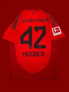 JAMAL MUSIALA ADIDAS BAYERN MÜNCHEN AUTHENTIC JERSEY 2024/2025 Bundesliga Patch - Picture 1 of 5