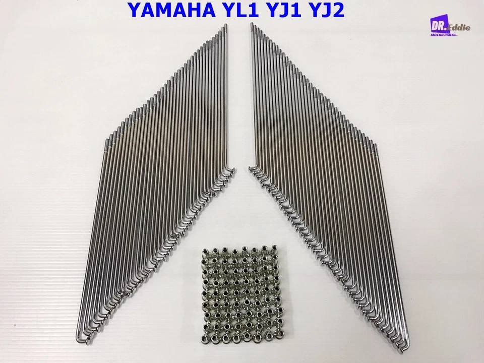 Fit YAMAHA YL1 YJ1 YJ2 YF1  FRONT & REAR  SPOKE SET CHROME 72Pcs.  #BI5599# Foto 1 de 4