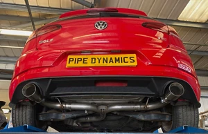 PIPE DYNAMICS VW Golf MK7.5 1.5 TSI 150BHP Doppio Uscita Gti Stile Cat Indietro - Foto 1 di 10