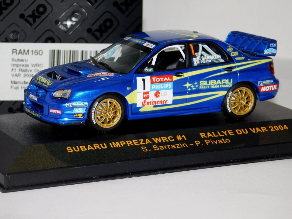 SUBARU IMPREZA WRC #1 SARRAZIN RALLYE DU VAR 2004 IXO RAM160 1/43 - Immagine 1 di 1