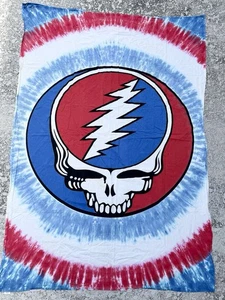 Grateful Dead Tie-Dye Wandteppich Steal Your Face 2010 rot weiß blau 55 x 83 - Bild 1 von 11