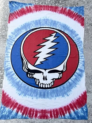 Tapiz tie-dye Grateful Dead Steal Your Face 2010 rojo blanco azul 55 x 83 Foto 1 de 4