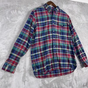 Polo Ralph Lauren Flannel Shirt Madras Plaid Men’s Large Button Down Up Soft - Picture 1 of 12