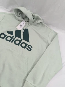 New With Tags Adidas Regular Fit Pullover Hoodie Green Men's XL *STAIN* - Picture 1 of 8