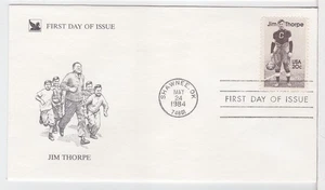 TurtlesTradingPost- Jim Thorpe 1984 #2089 FDC- Readers Digest Cachet - Picture 1 of 1