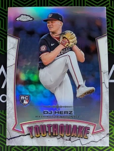 DJ Herz (RC) 2025 Topps Chrome Rookie Youthquake Insert Washington Nationals - Picture 1 of 2