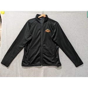 Texas Roadhouse Jacket Womens XL Sport Full Zip Drawstring Hem Windbreaker Black - Picture 1 of 12