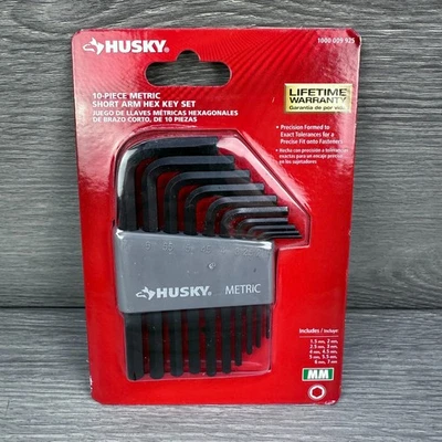 Husky 10 Pc Metric Short Arm Hex Key Set 1.5 mm - 7 mm Precision New - Image 1 of 4