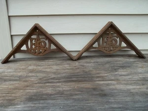 2 SELTENE gestanzte industrielle Dekor Gusseisen Eckhalterung E A P 10 Zoll x 2,5 Zoll 8 Pfund - Bild 1 von 10