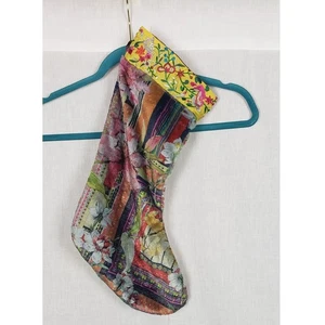 Medias de Navidad Johnny Was Bohemias Bordadas Florales - Imagen 1 de 7