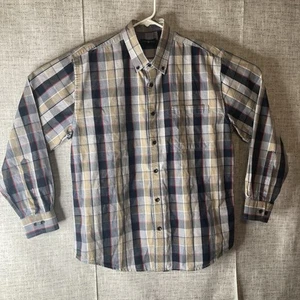 Cotton Traders Long Sleeve Multicolor Check Shirt Mens Large 100% Cotton - Picture 1 of 6