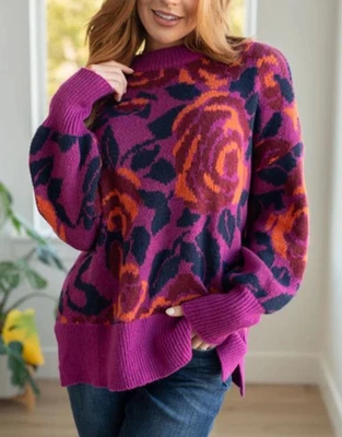 Suéter Floral Jodifl Rosie Posey Talla M Cottagecore Boho Acogedor Suéter Foto 1 de 4