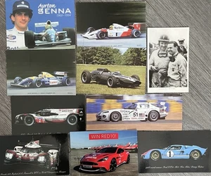 Selection Of Motor sport Postcards- Senna, Clark, Hill, Le Mans ,Porsche, GT40 - Picture 1 of 4