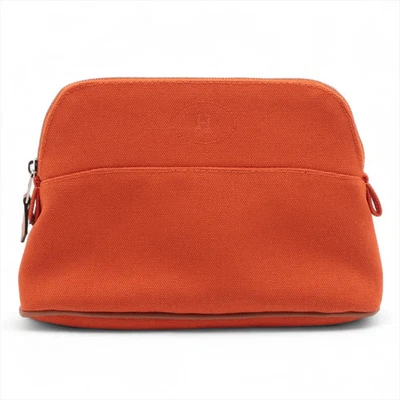 Bolsa Hermès Bolide PM bolsa de lona naranja plata accesorios de metal Foto 1 de 4