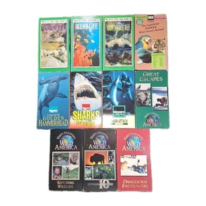 Vintage Nature Series & Marty Stouffer’s Wild America VHS Lot – Sharks, Ocean,  - Bild 1 von 5