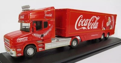 OXFORD DIECAST, SCANIA T CAB 4x2 con rimorchio 2 assi COCA-COLA Noël, 1/76,  ... - Immagine 1 di 2