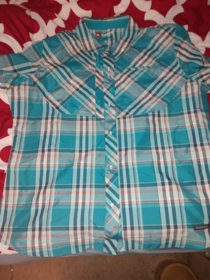 Simms XL Womrens Plaid Snap Up Guide Fishing Shirt New w Tags UPF 30 - Image 1 of 4