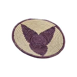 African Nyota Woven Bowl Basket Made From Sisal & Grass 13" Dia 4" Tall Kenya - Picture 1 of 5
